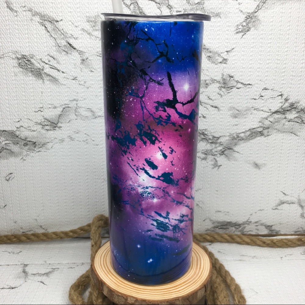 Purple & Blue Galaxy design 20 oz Skinny Tumbler